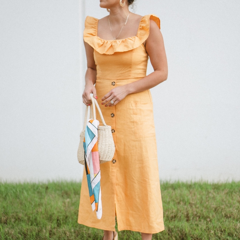 Lush Ruffle Midi Dress